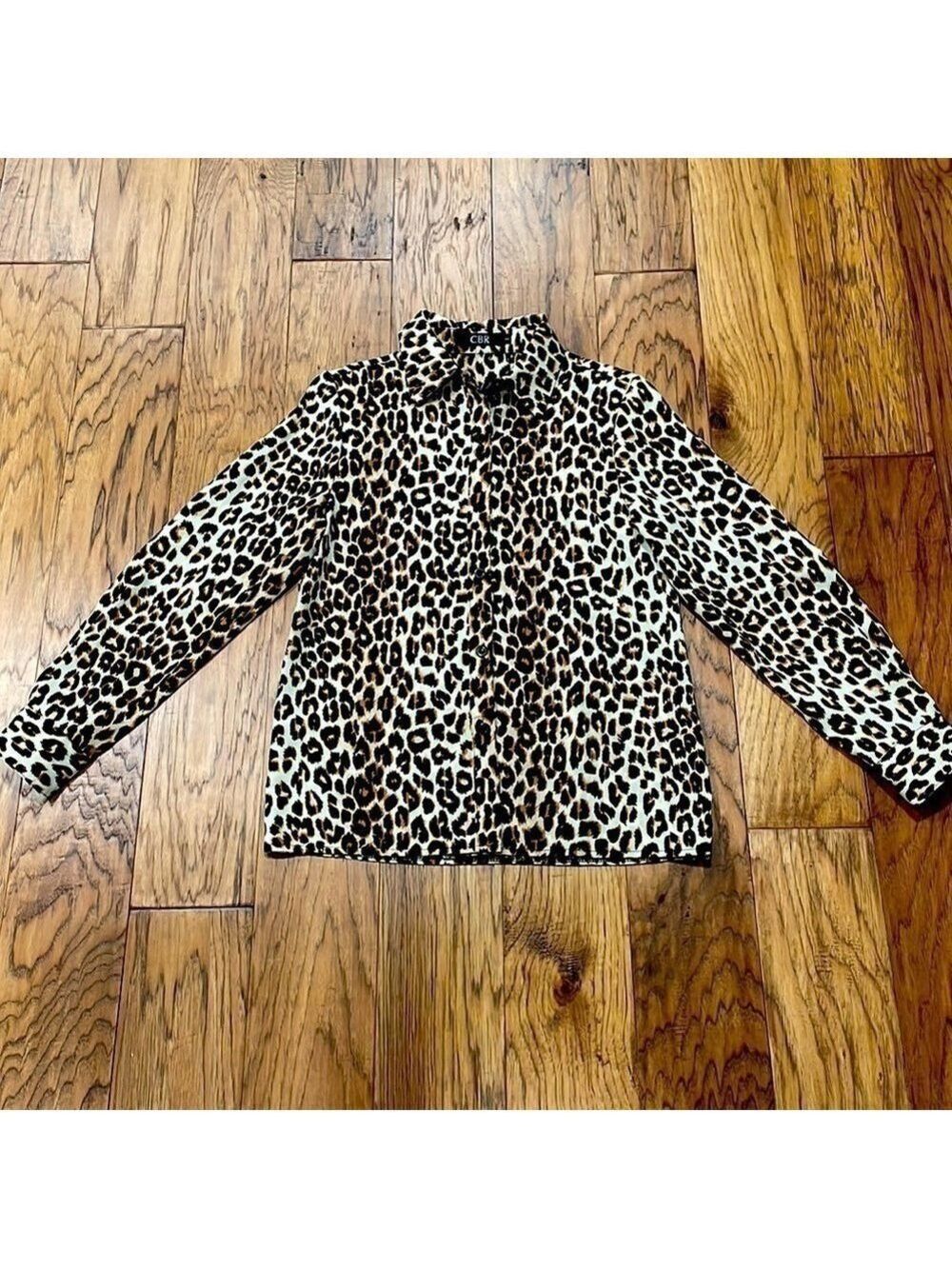 CBR Animal Print Long Sleeve Blouse size S